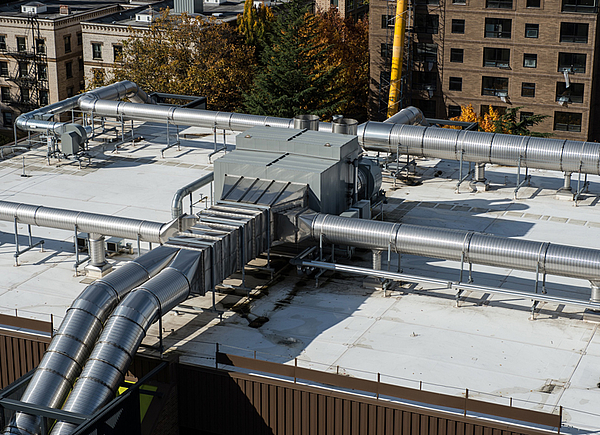 Portland State University, METU Round Duct Connections, Photo 5