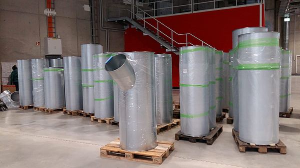 METU products packaged for storage at the construction site