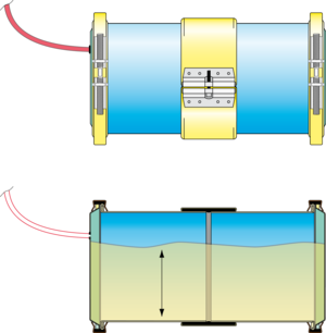Illustration showing how oil tightness is tested on METU-FORM air-ducts