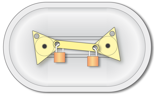 Illustration of a METU lockable access door.