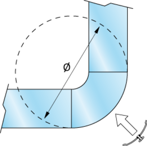 Bestimmen des Durchmessers des Bogens für eine RRD
